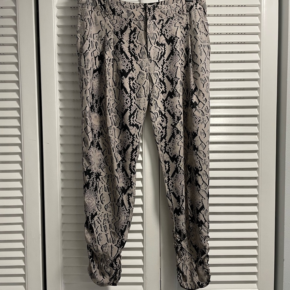 Parker Black and Gray Snake Print jogger